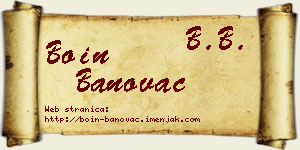 Boin Banovac vizit kartica